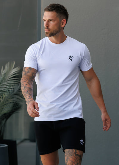 Gym King Fundamental Jersey Tee - White