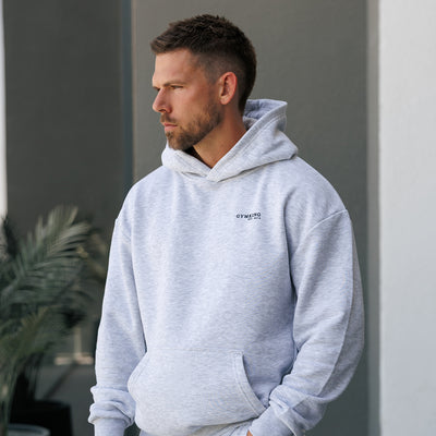 Gym King Established Relaxed Fit Hoodie - Snow Marl