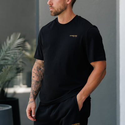 Gym King Established Regular Fit Tee - Black/Gold