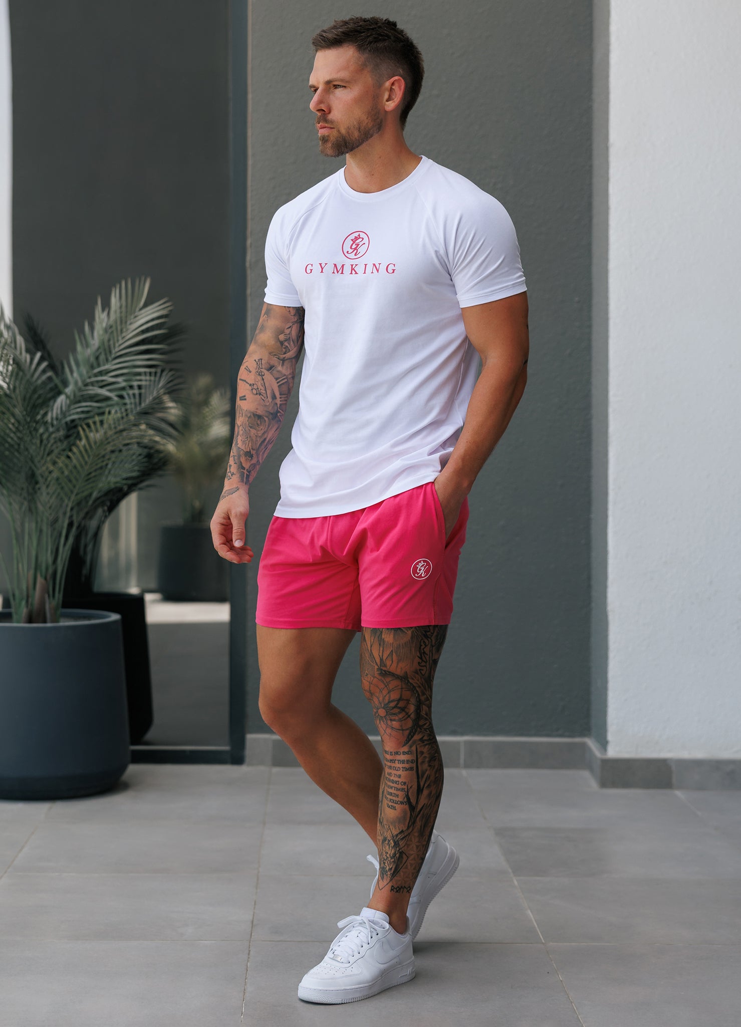 Gym King Pro Jersey Short - Raspberry
