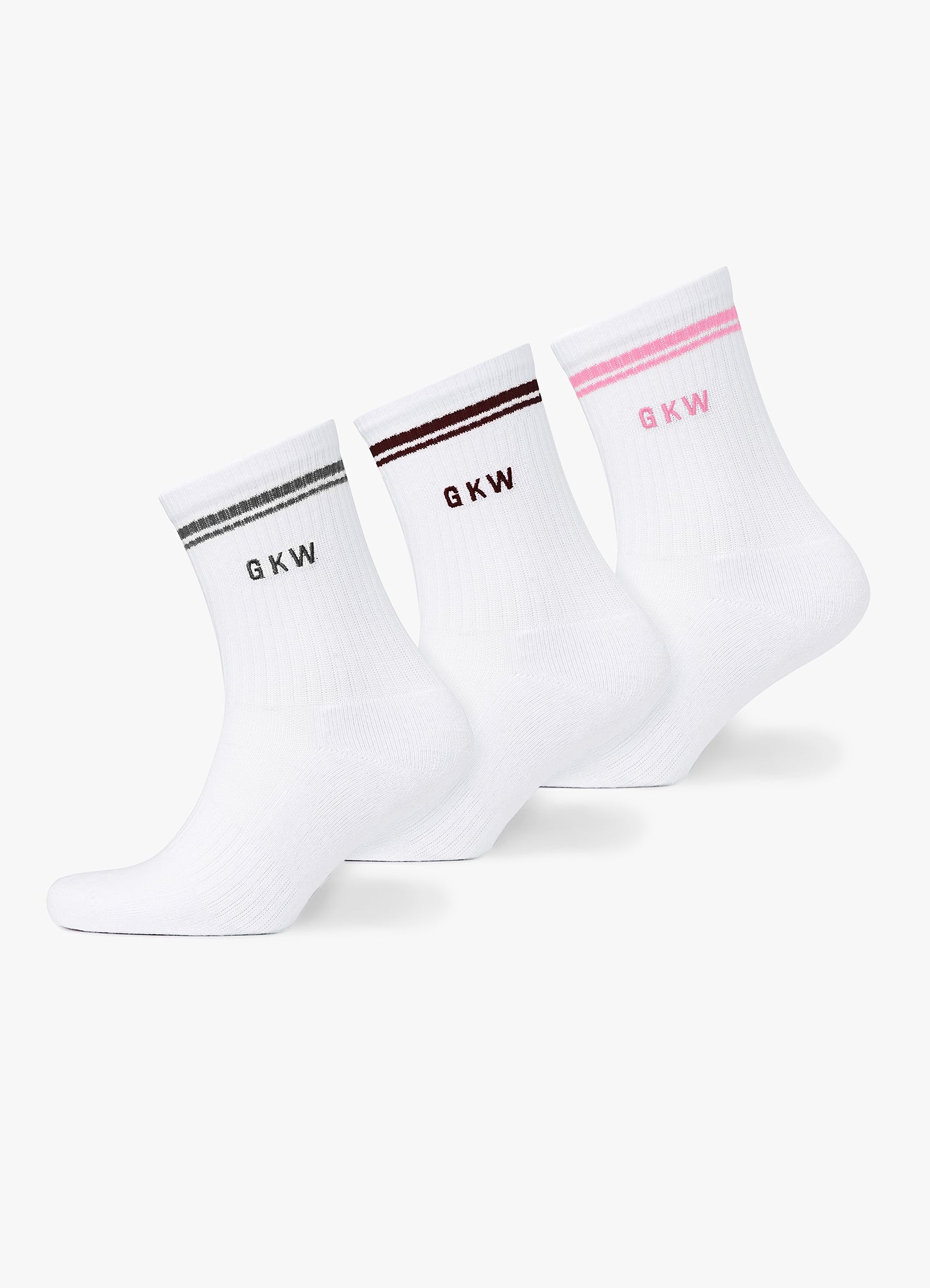 GKW Tipping Sock (3PK) - Candy Pink/Dark Cherry/Dark Pewter