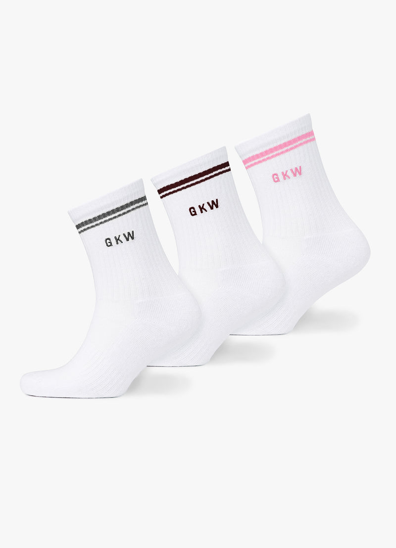 GKW Tipping Sock (3PK) - Candy Pink/Dark Cherry/Dark Pewter