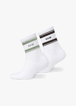 Gym King Composure Rib Sock (2PK) - Black/Fern thumbnail