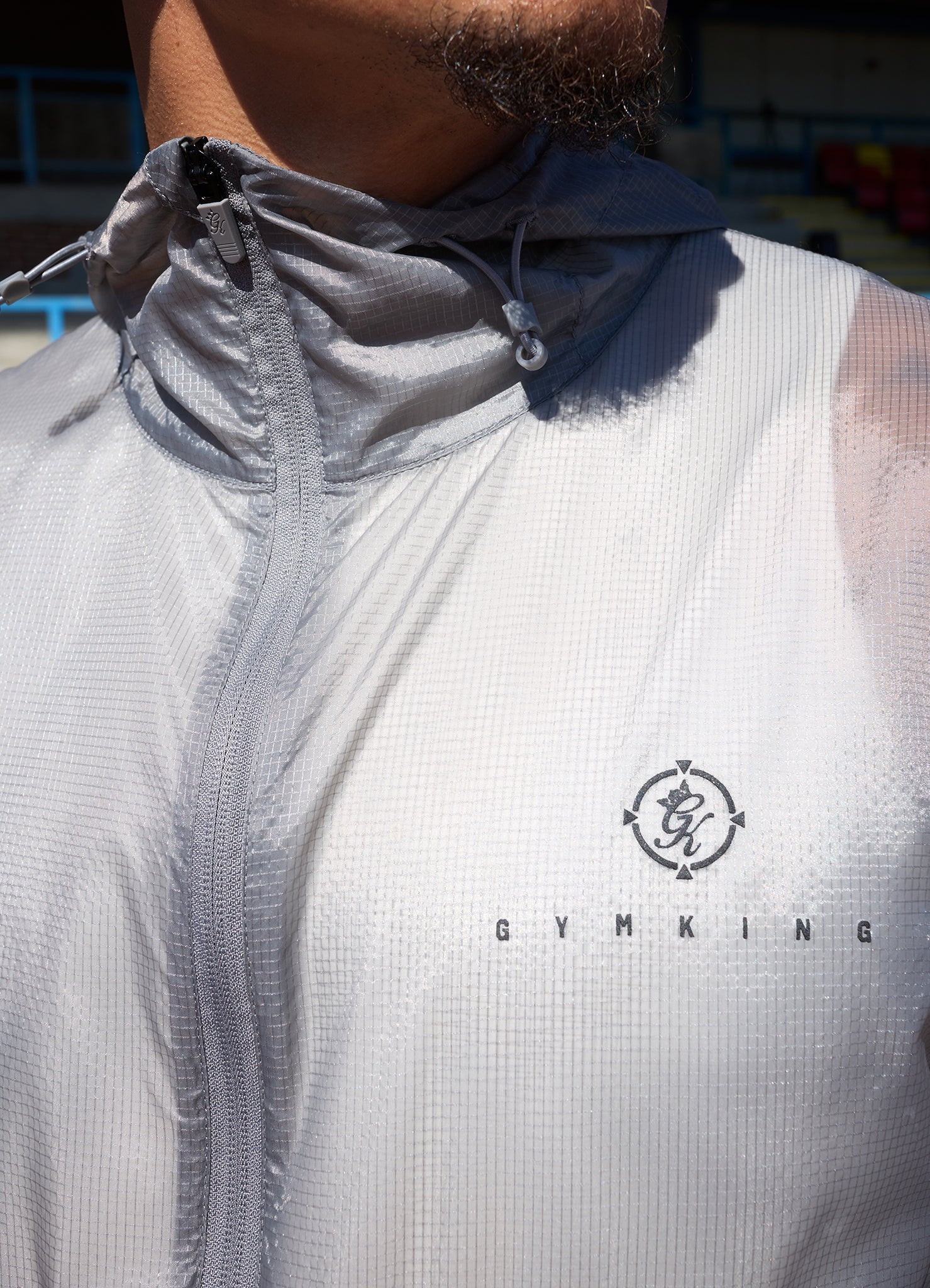 Gym King Rebellion Spectre Ombre Training Jacket - Phantom Grey