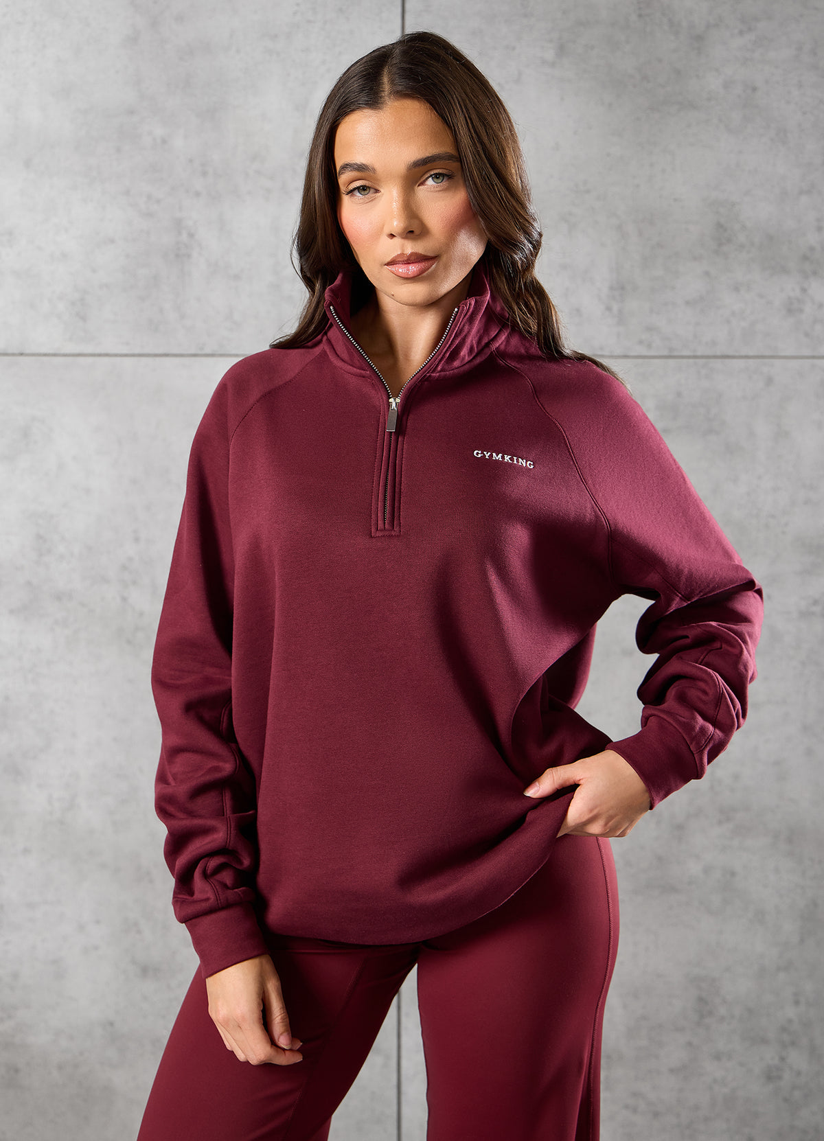 Gym King 365 Raglan Sleeve Funnel - Deep Cherry
