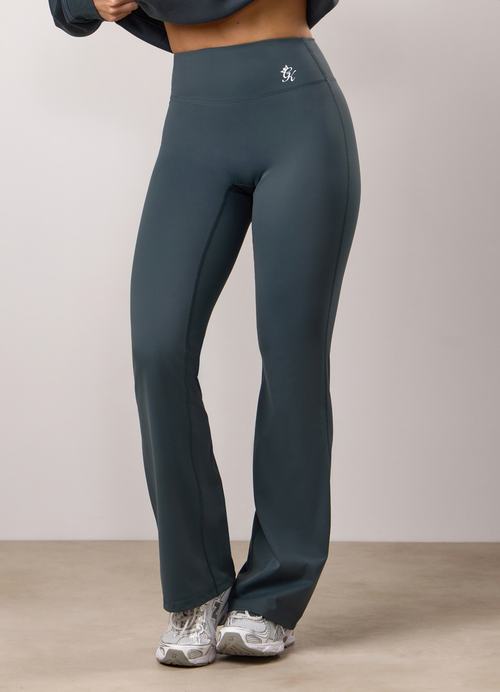 Gym King 365 Regular Length High Waisted Flared Yoga Legging - Iron Blue