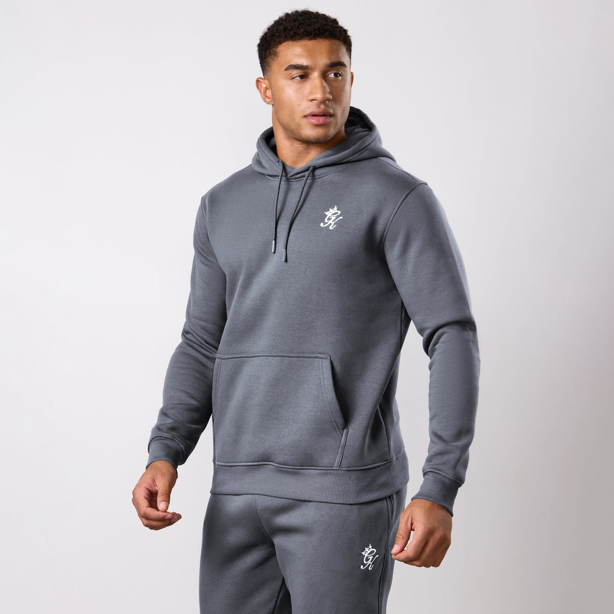 Gym King Fundamental Fleece Hood Tracksuit - Mountain Slate