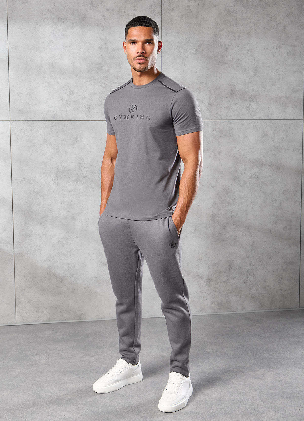 Gym King Pro Logo V2 T-shirt - Gunmetal Grey