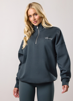 Gym King Reset 1/4 Zip Funnel - Iron Blue thumbnail