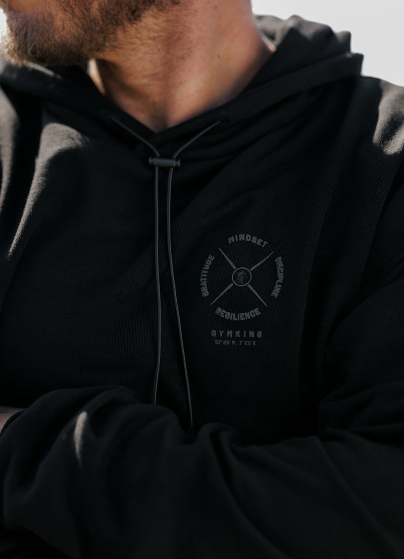 Gym King Compass Hood - Black