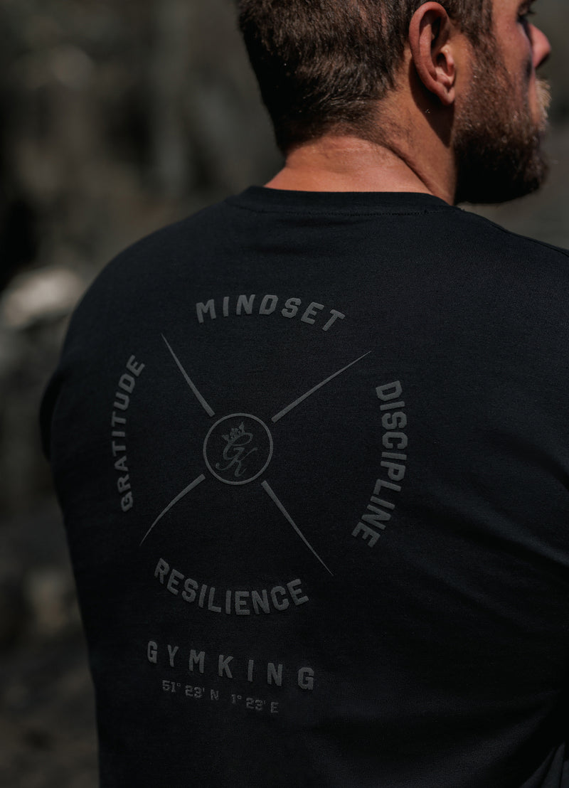 Gym King Compass Tee - Black