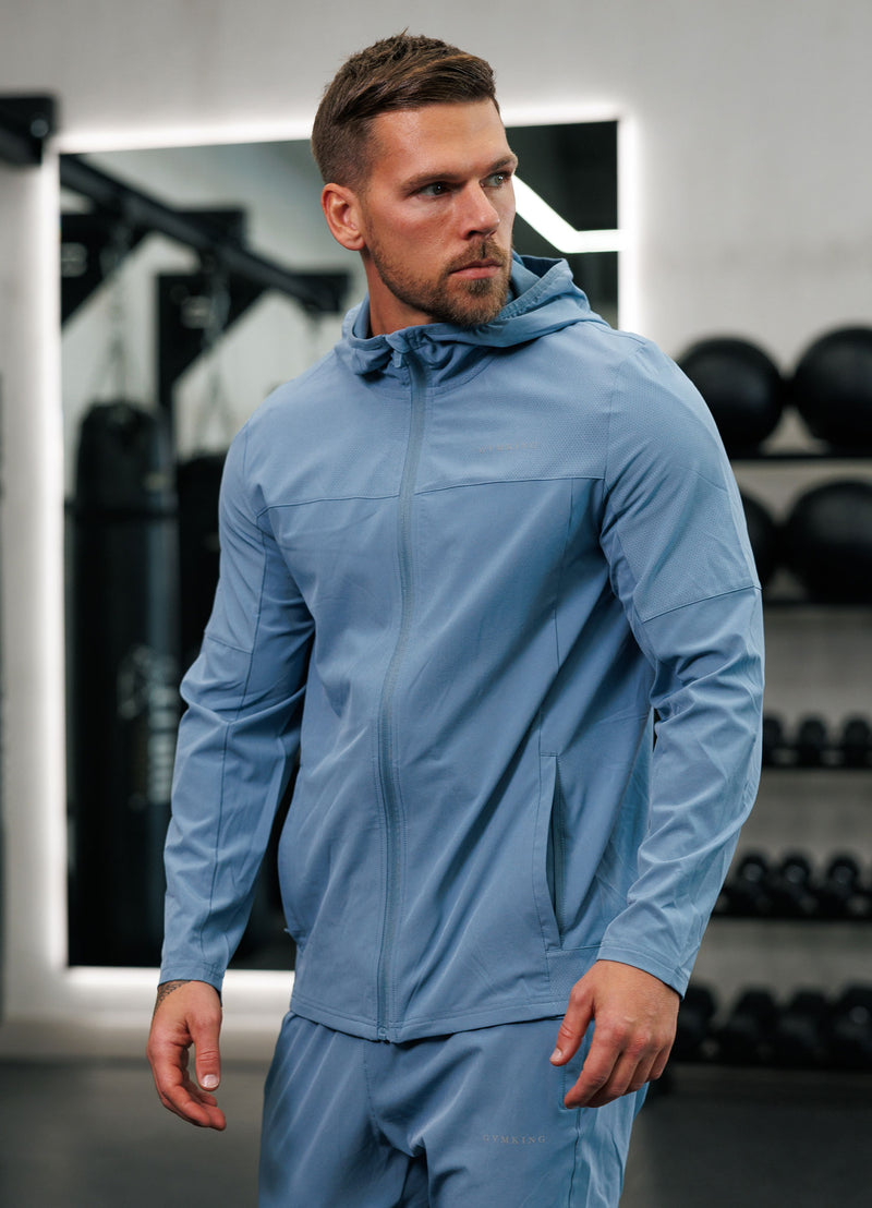 Gym King Hex Hood Tracksuit - Blue Shadow