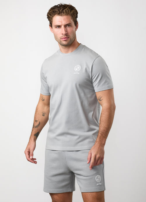 Gym King Heritage Crest Jersey T-Shirt - Urban Grey
