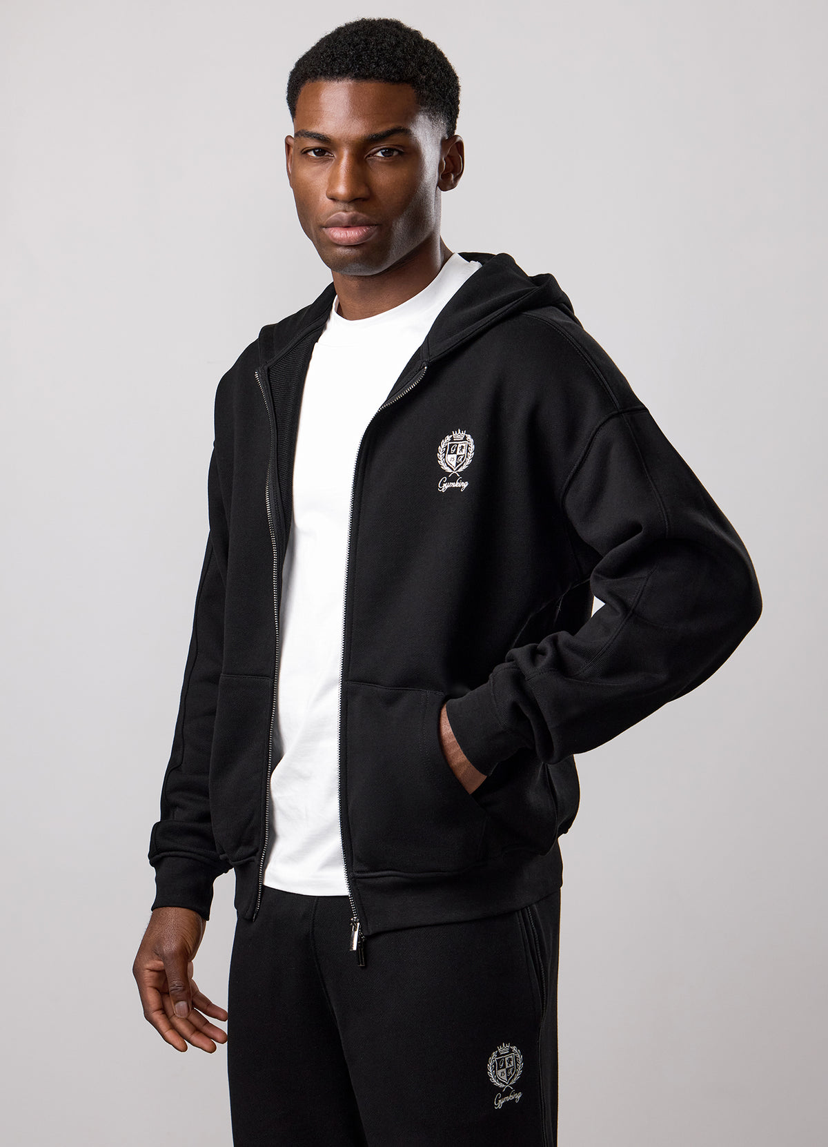 Gym King Heritage Full Zip Hood - Black