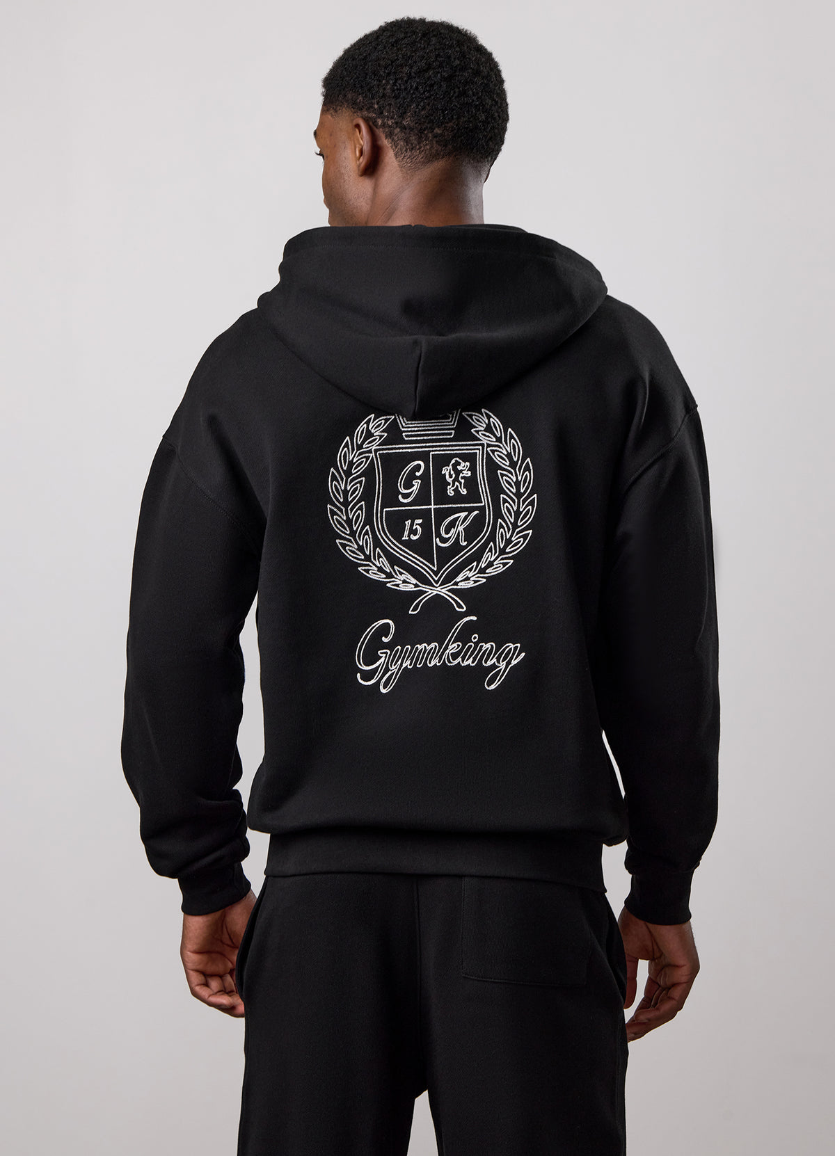 Gym King Heritage Hoodie met doorlopende rits - Zwart