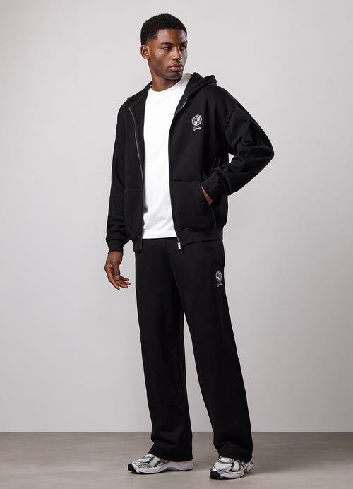 Gym King Heritage Full Zip Hood Tracksuit - Black