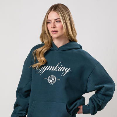 Gym King Heritage Loopback Hoodie - Classic Teal