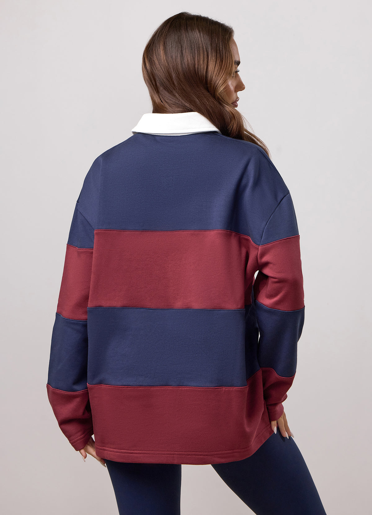 Gym King Heritage Rugby-sweatshirt - Claret/indigoblauw