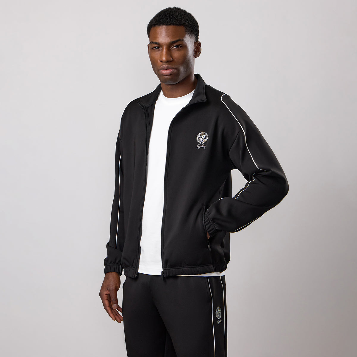 Gym King Heritage Full Zip Tracksuit – Black