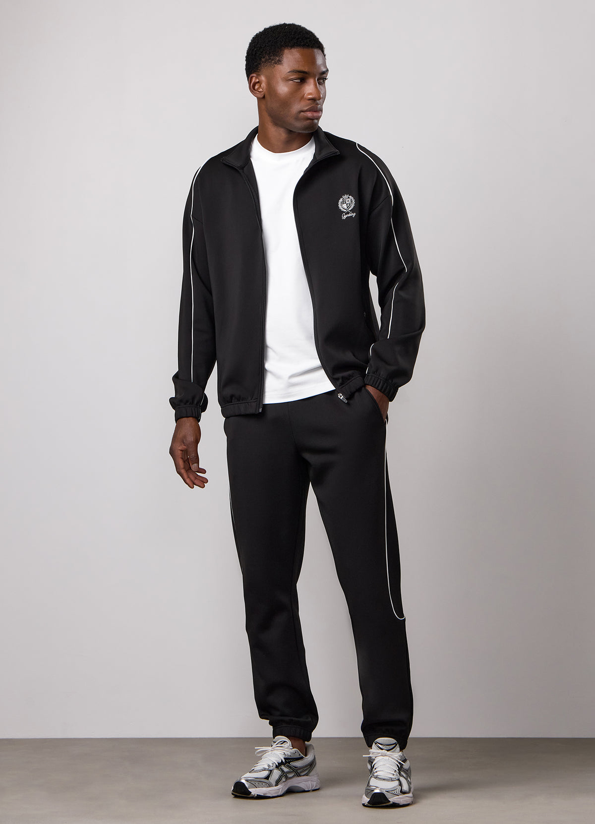 Gym King Heritage Full Zip Tracksuit – Black