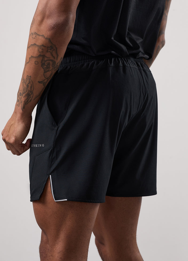 Gym King Hex 6" Short - Black/Fossil Grey