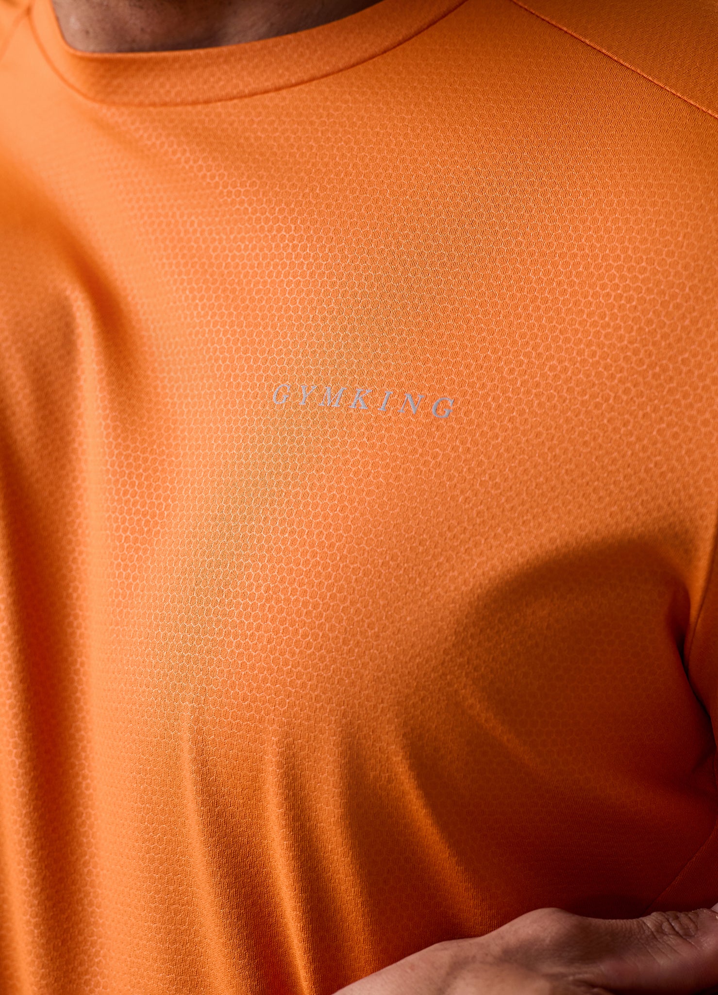 Gym King Hex All Over Print Tee - Burnt Orange
