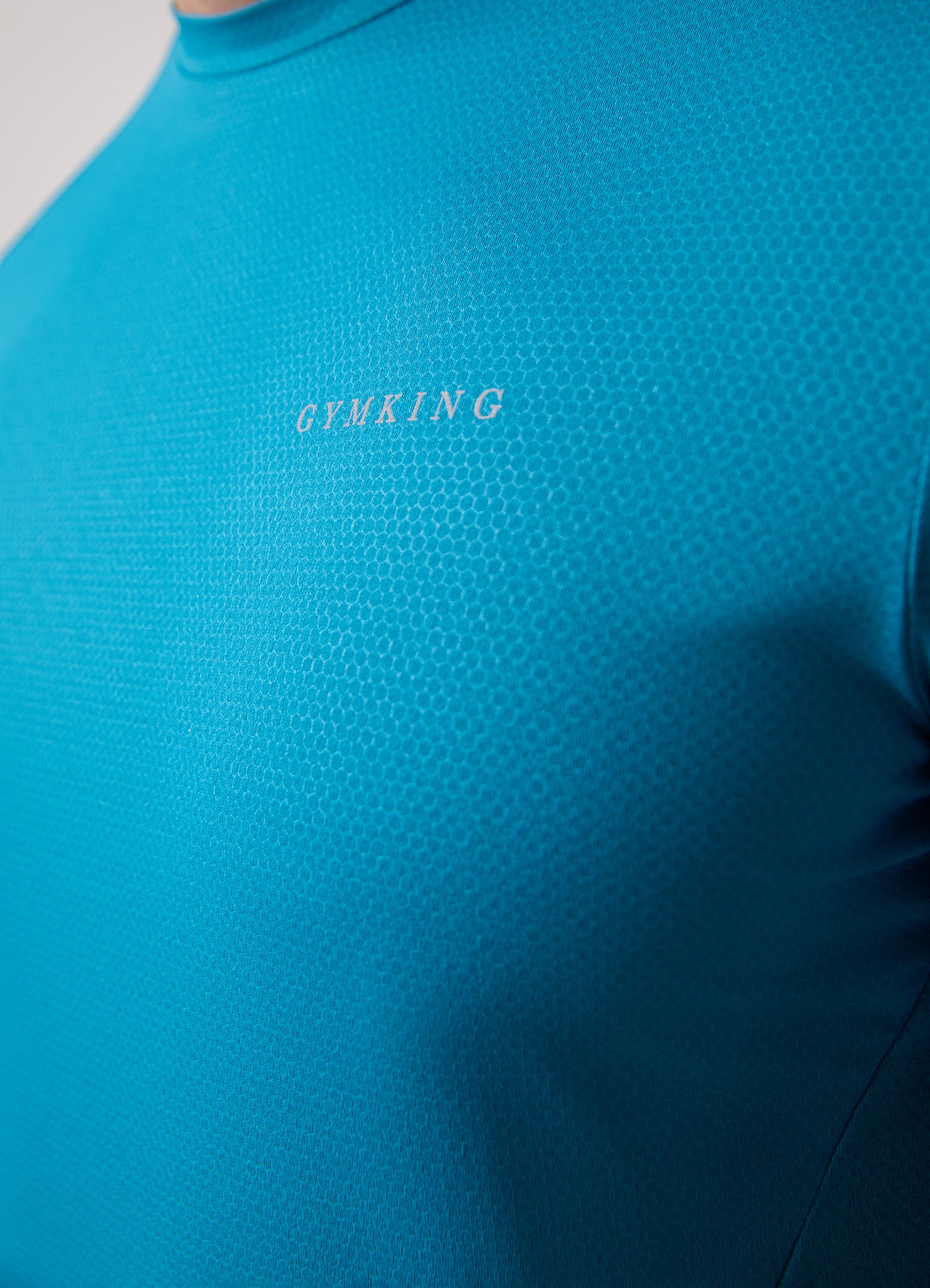 Gym King Hex All Over Print Tee - Exotic Teal