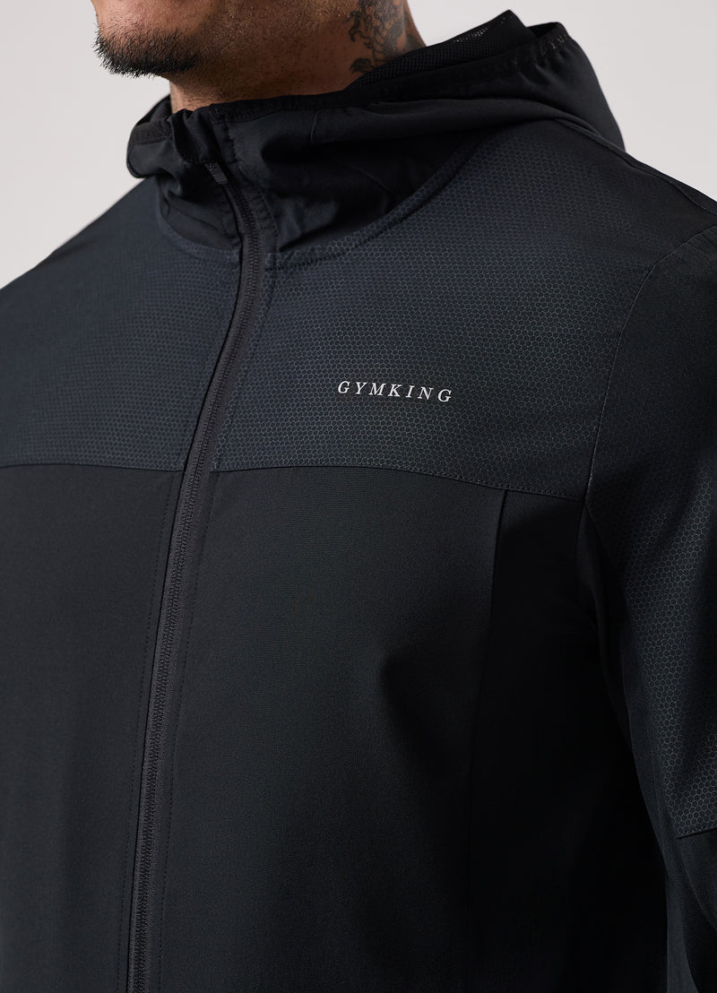 Gym King Hex Hood - Black/Fossil Grey