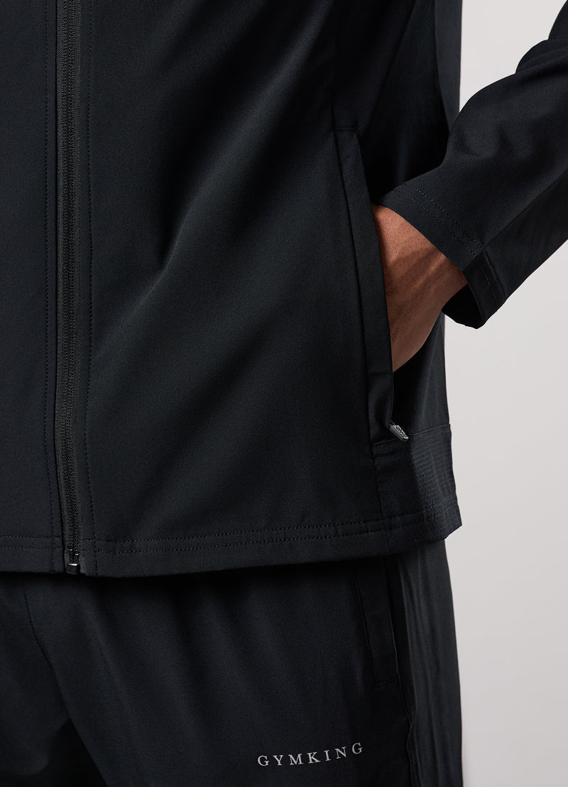 Gym King Hex Hood Tracksuit - Black/Fossil Grey