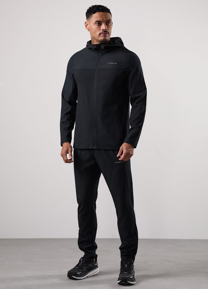 Gym King Hex Hood Tracksuit - Black/Fossil Grey