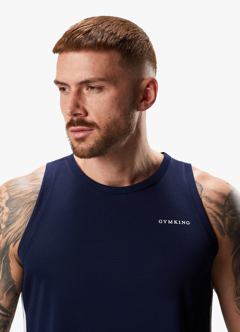 Gym King Higher State Vest - Navy