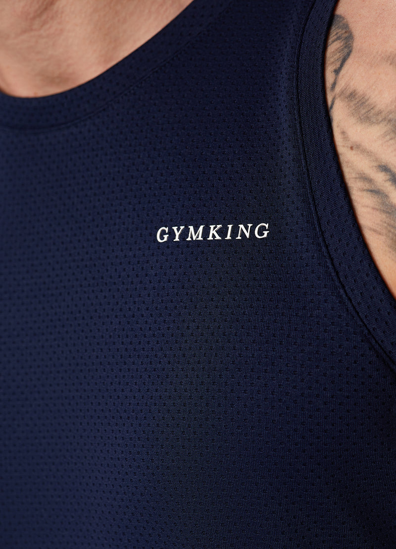 Gym King Higher State Vest - Navy