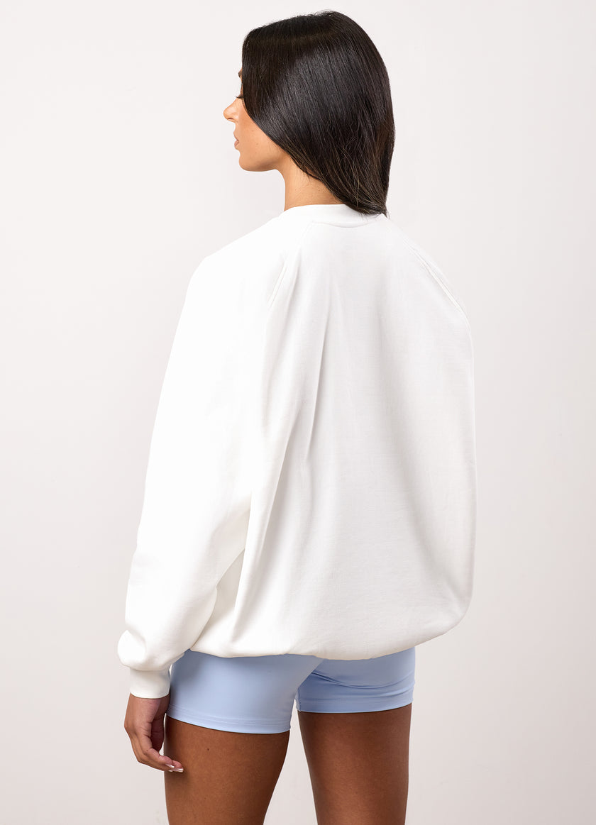 Gym King Shadow Oversized Crew - Cream