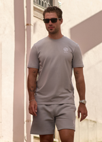 Gym King Heritage Crest Jersey Tee - Urban Grey thumbnail