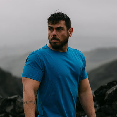 Gym King Stoic Hekla Jersey Tee - Icelandic Blue
