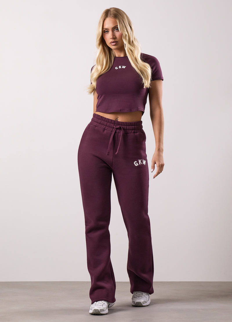 Gym King Inspire Cap Sleeve Curved Hem Tee - Vibrant Fig