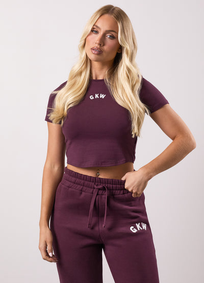 Gym King Inspire Cap Sleeve Curved Hem Tee - Vibrant Fig