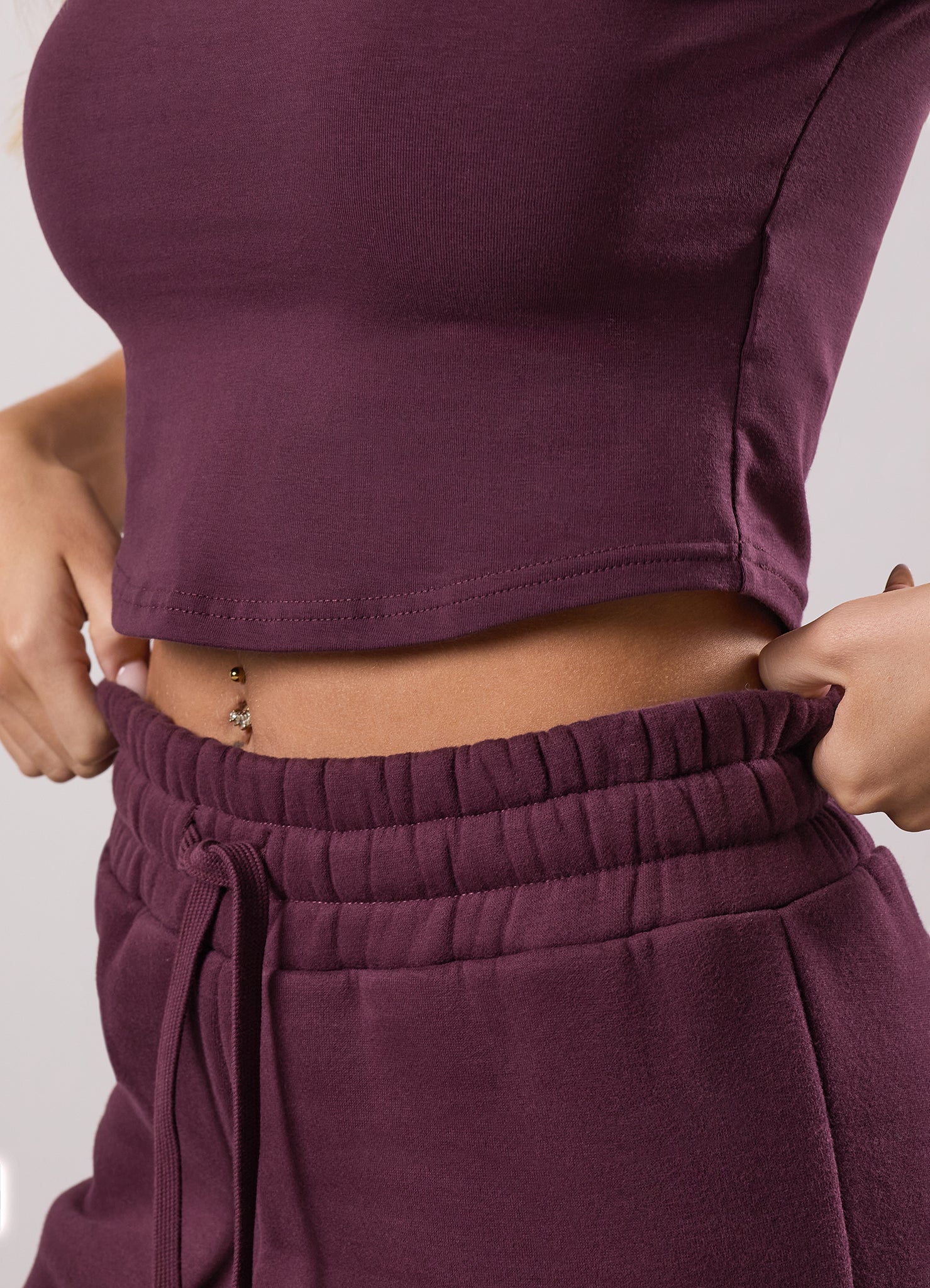 Gym King Inspire Cap Sleeve Curved Hem Tee - Vibrant Fig