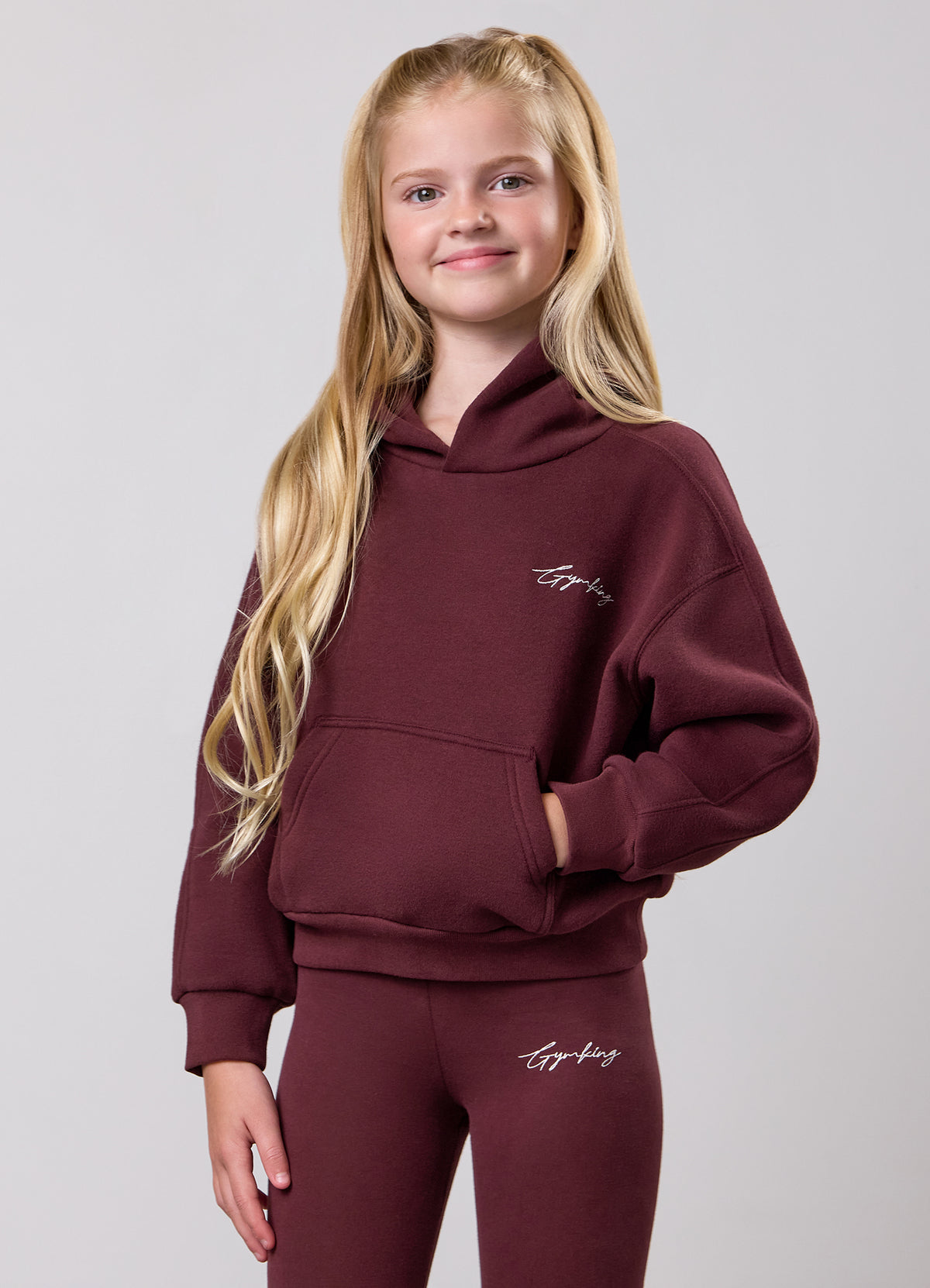 Gym King Older Kids Inspire oversized capuchontrui - Burnt Fig