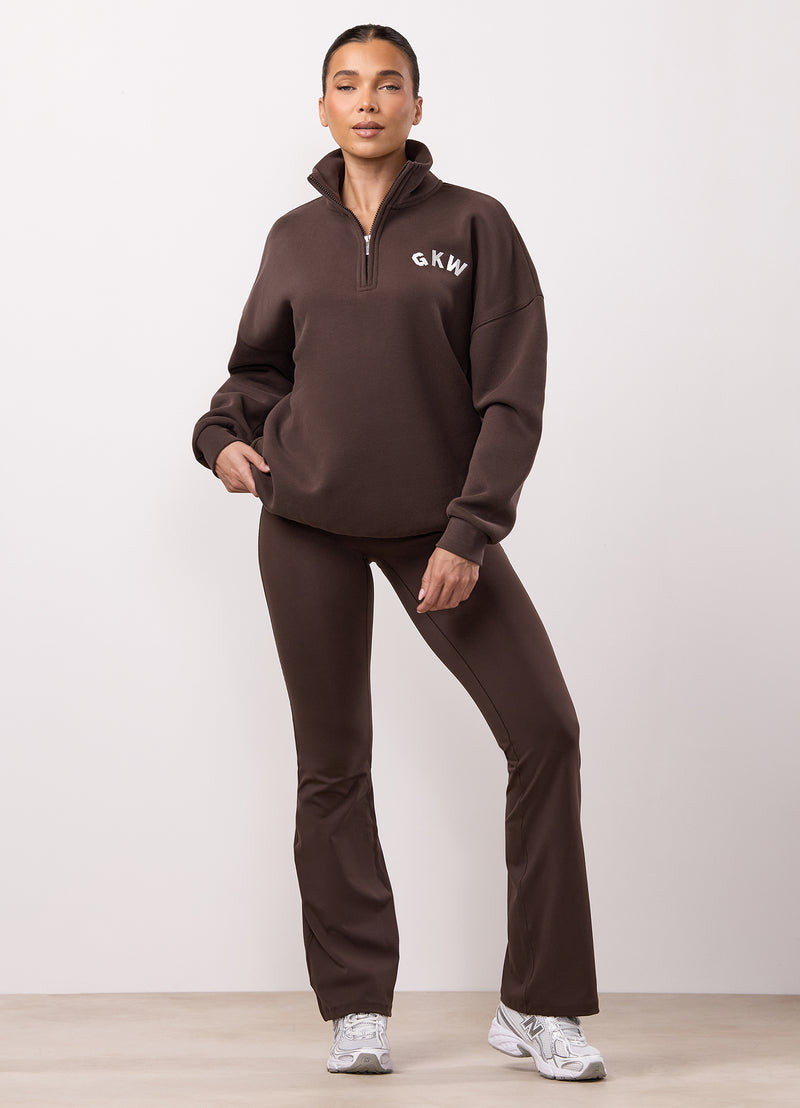 Gym King Peach Luxe Flared Yoga Legging - Dark Chocolate Luxe