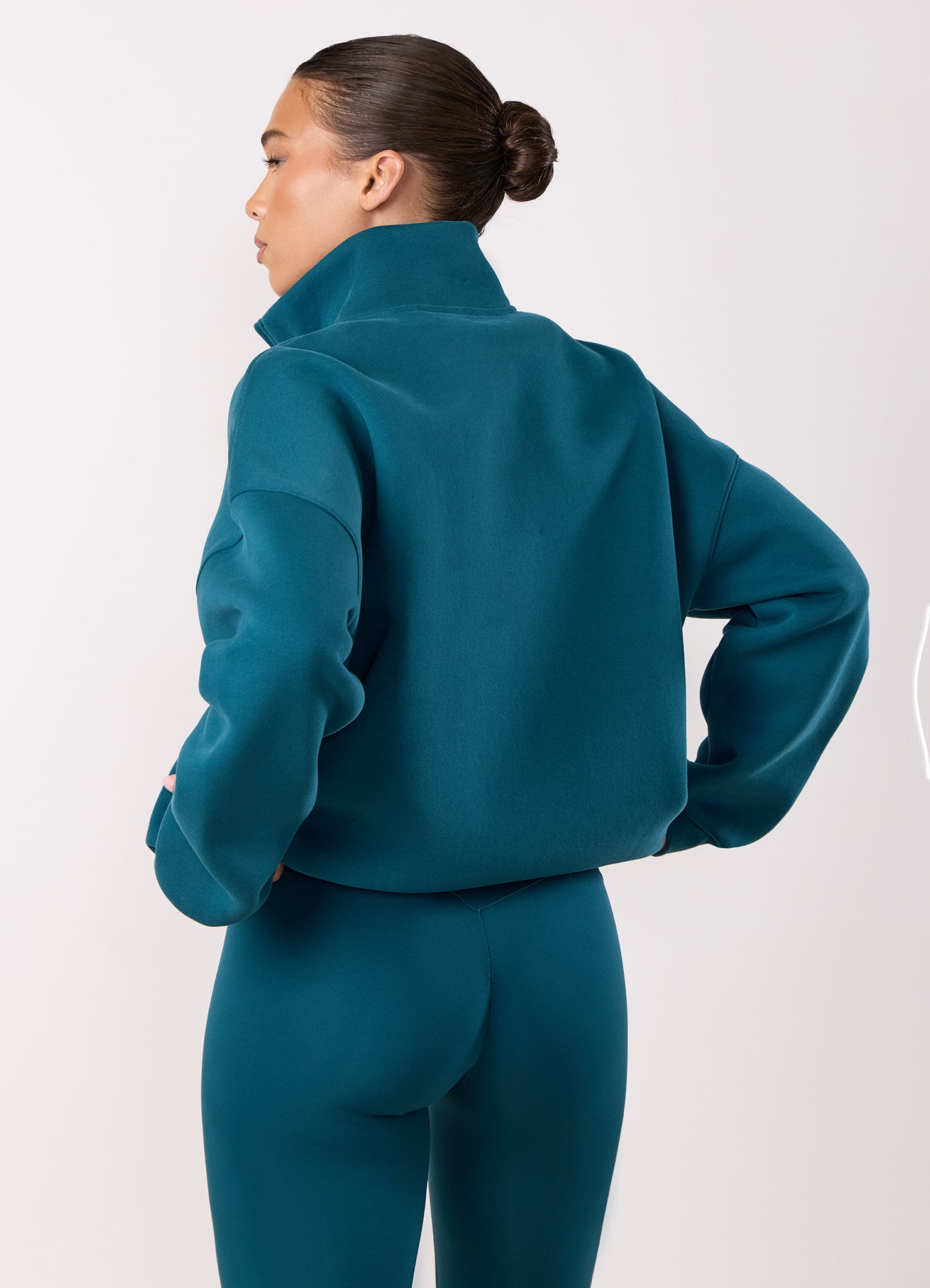 Gym King Inspire 1/4 Zip Funnel - Emerald Teal