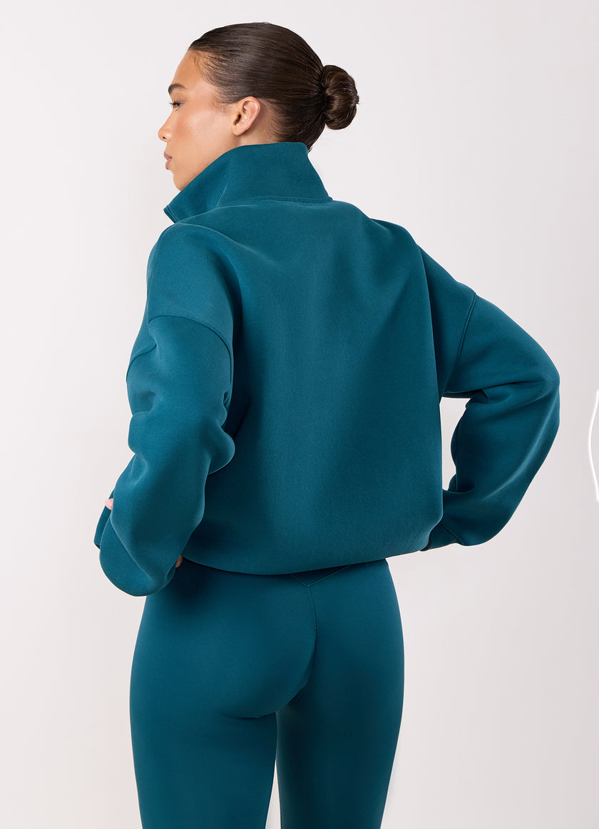 Gym King Inspire 1/4 Zip Funnel - Emerald Teal