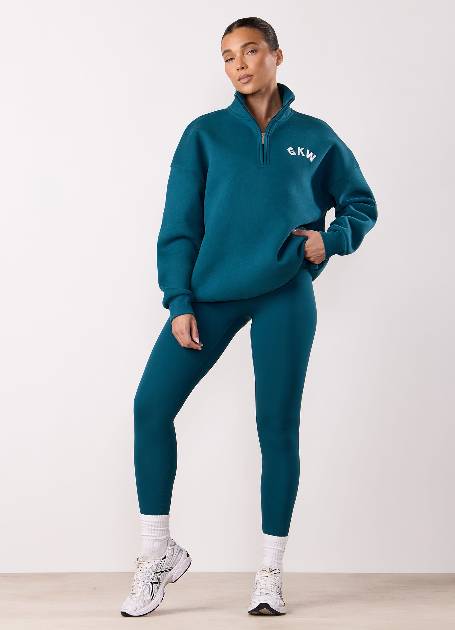 Gym King Peach Luxe Legging - Emerald Teal Luxe
