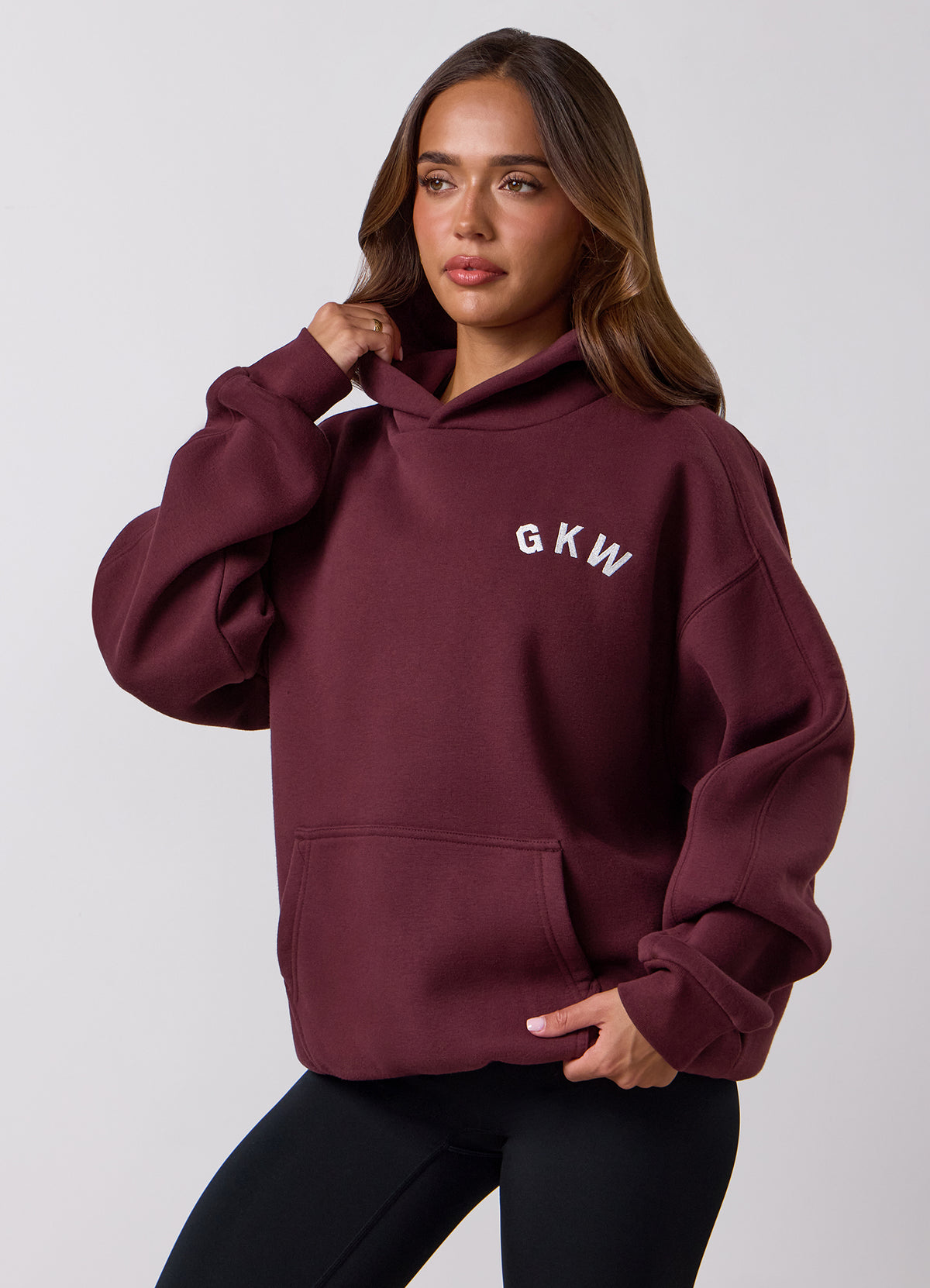 Gym King Inspire Oversized Hoodie - Burnt Fig