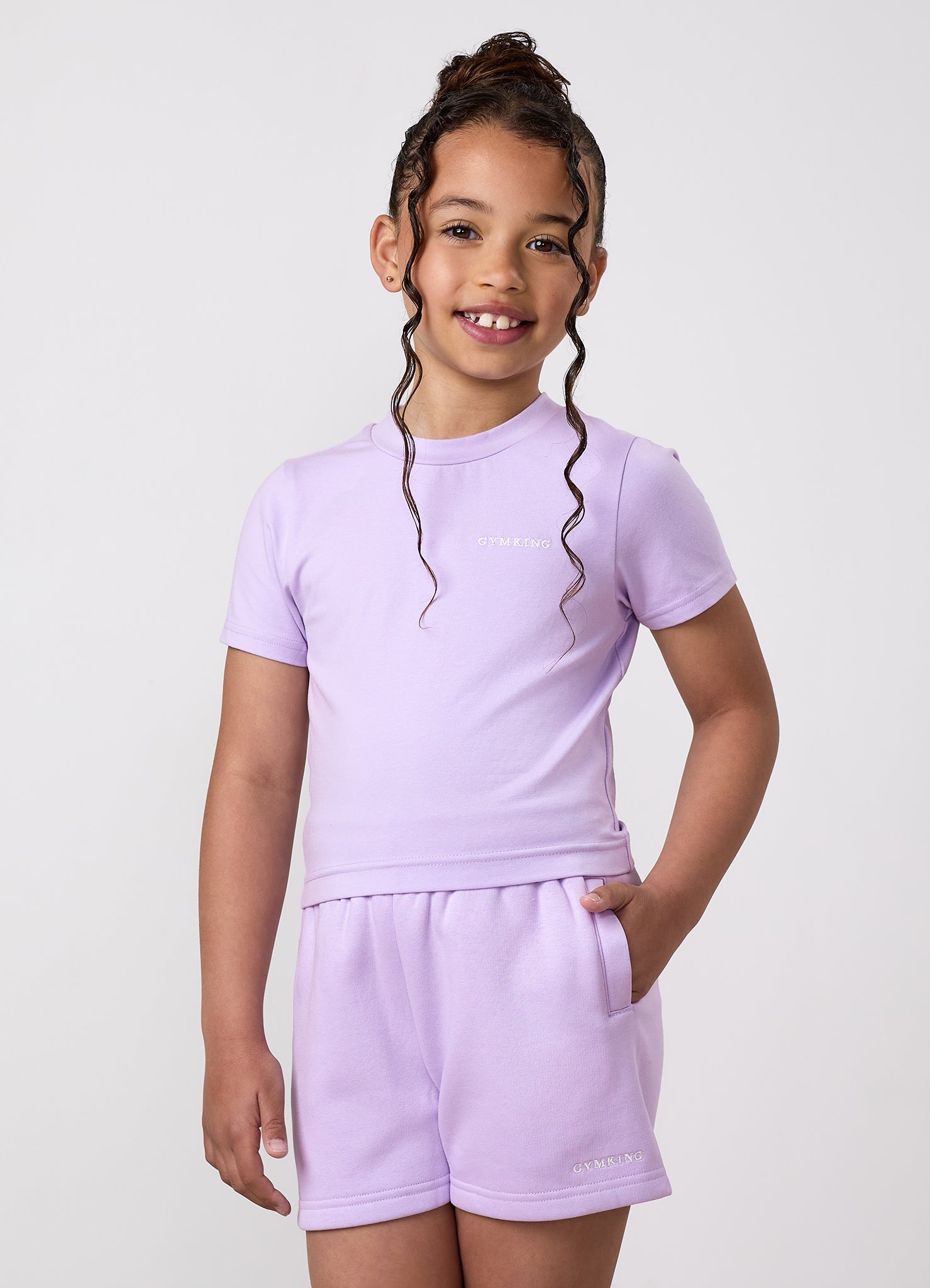 Gym King Older Kids 365 Fitted Tee - Hyacinth