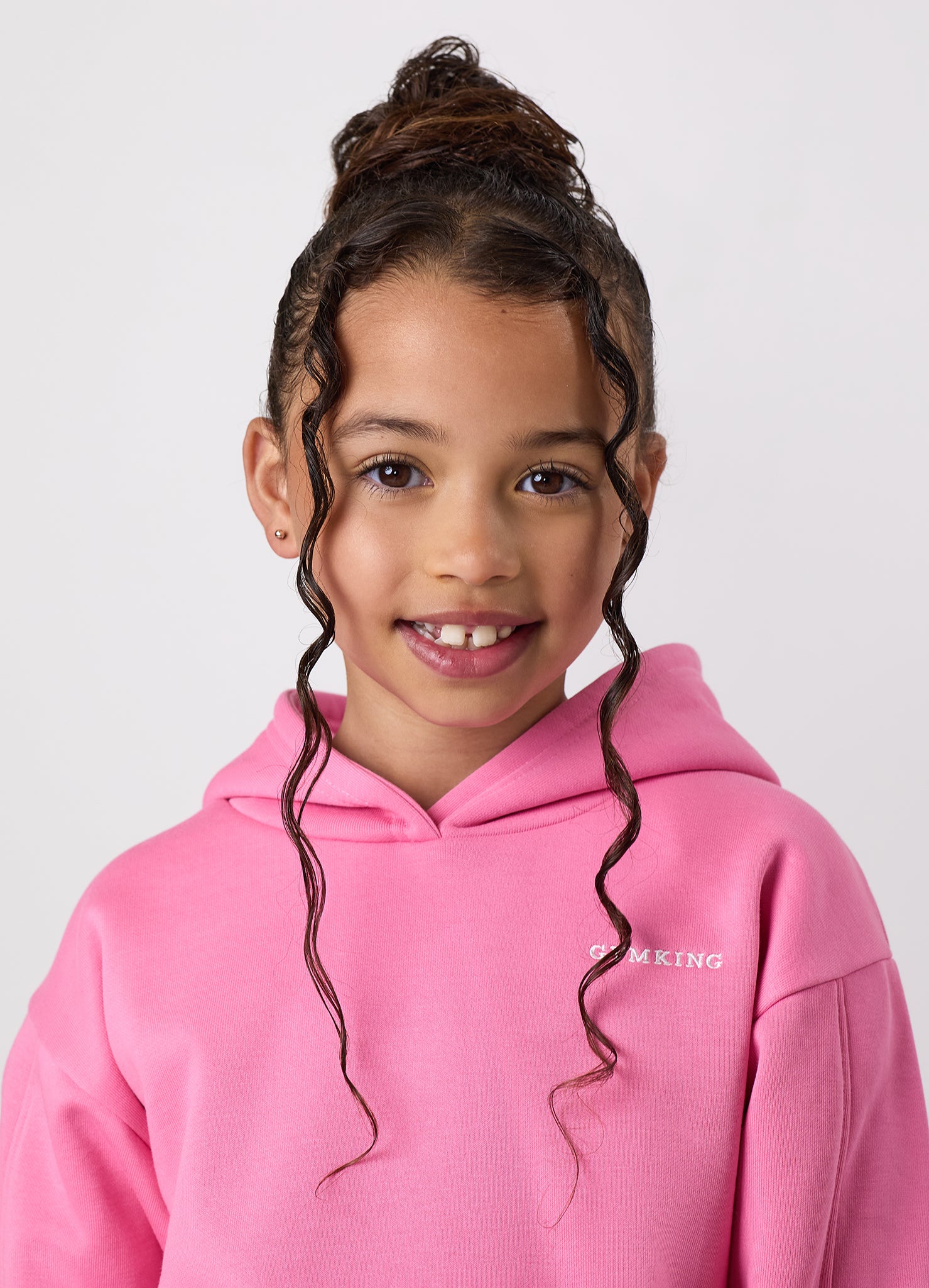 Gym King Younger Kids 365 Relaxed Fit Hoodie - Carnation Pink