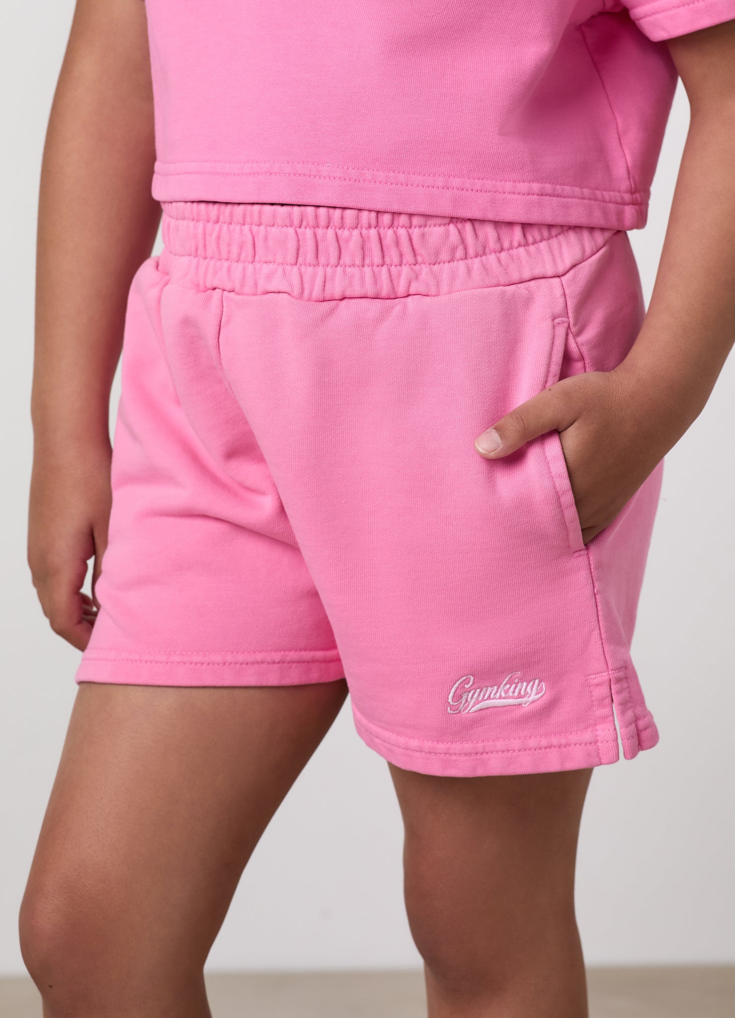 Gym King Older Kids Haze Loopback Short - Washed Pink