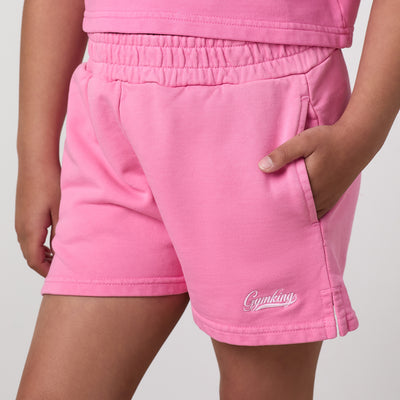 Gym King Younger Kids Haze Loopback Short - Washed Pink