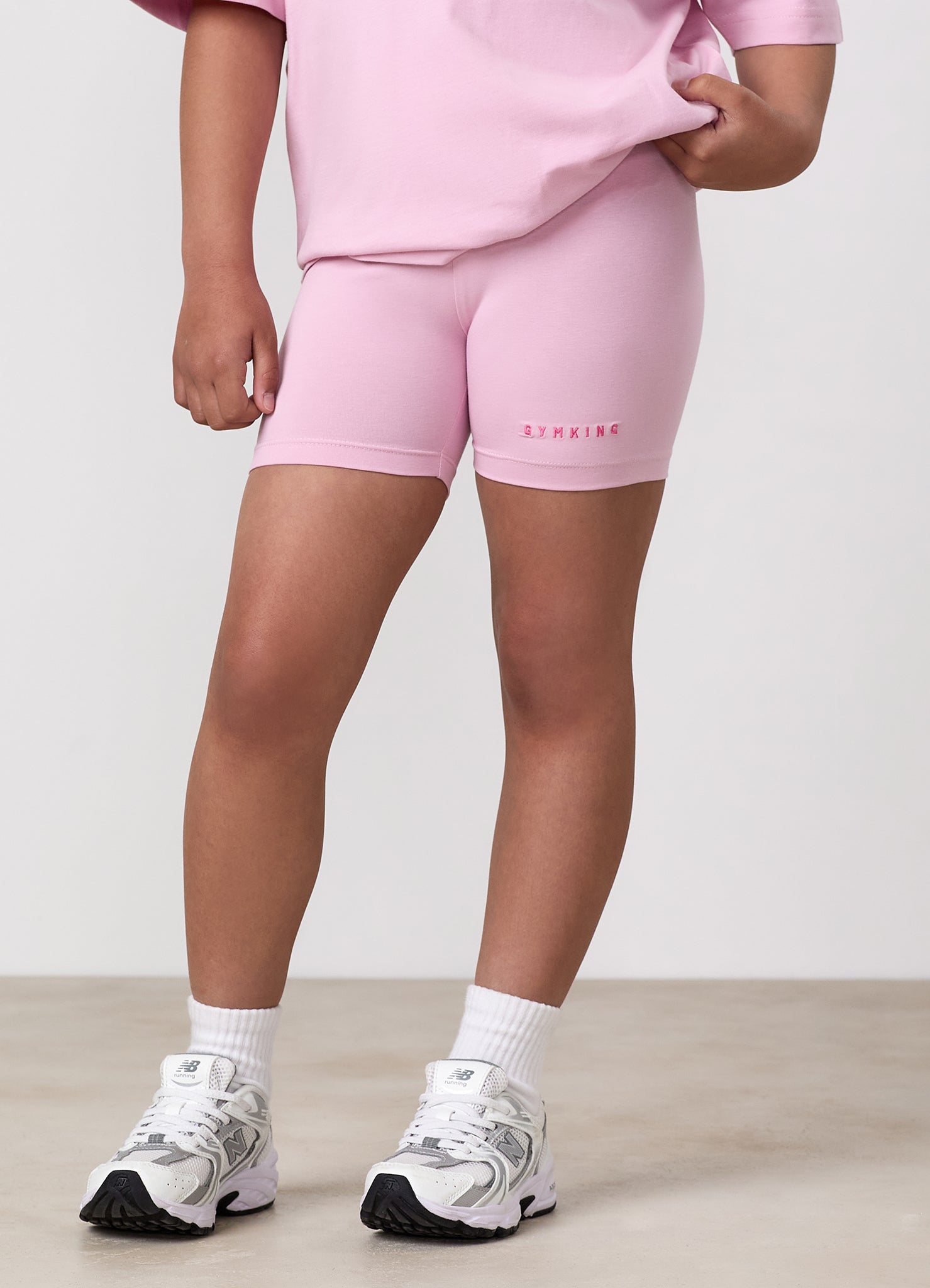 Gym King Younger Kids Shadow 3" Jersey Short - Soft Pink