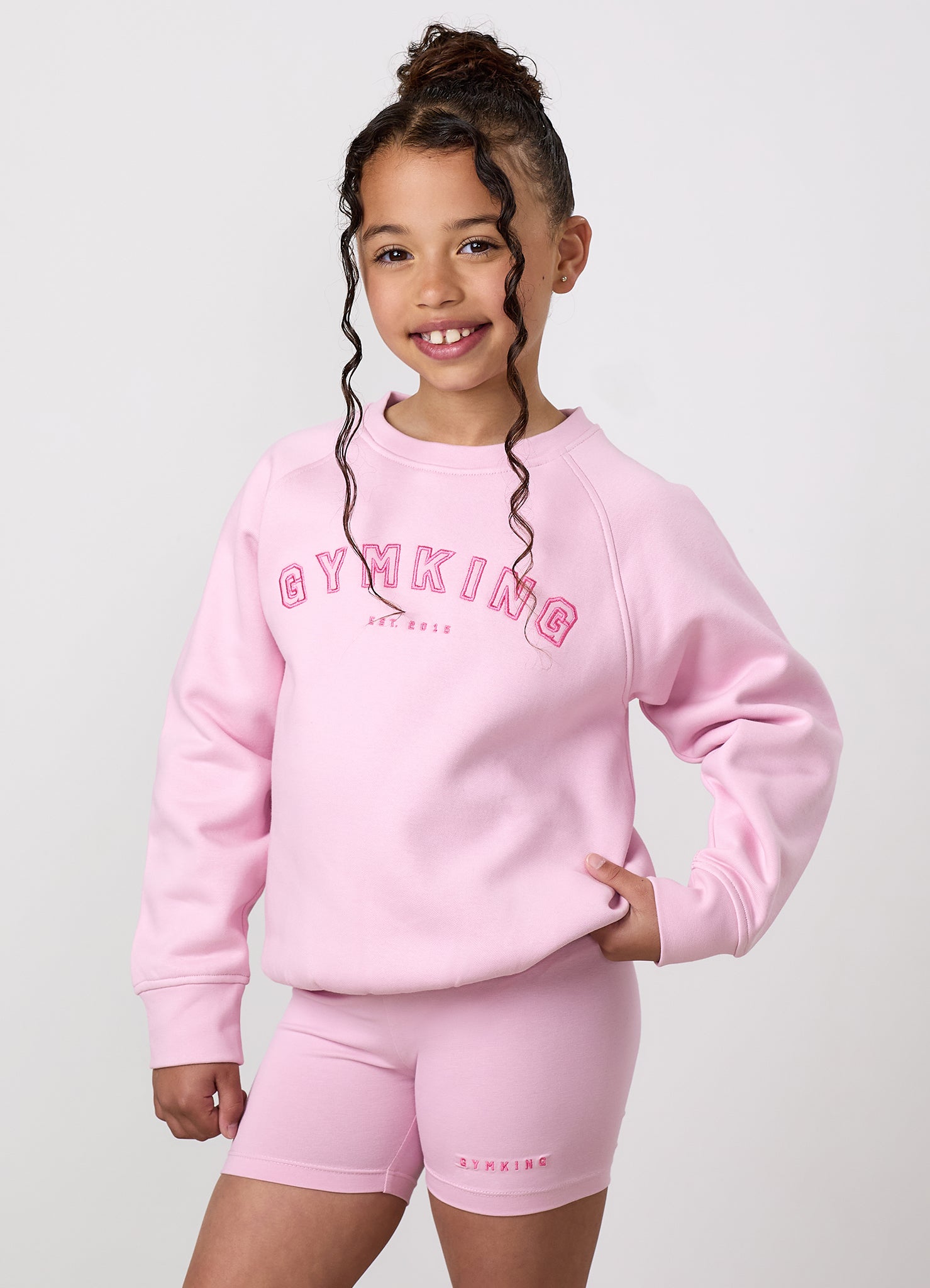 Gym King Younger Kids Shadow Crew - Soft Pink/Carnation Pink